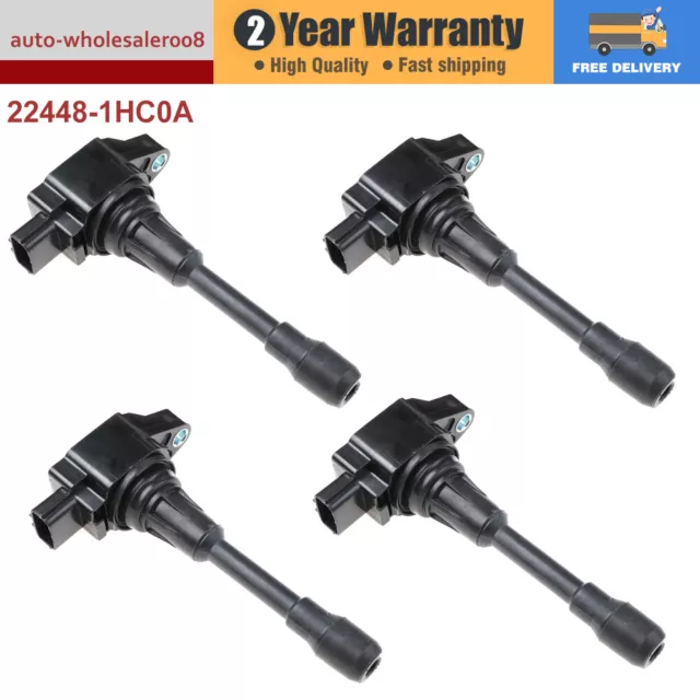 4X Ignition Coil 22448-1HC0A For Nissan Micra ST K13 Almera ST TI N17 1.5L 1.2L