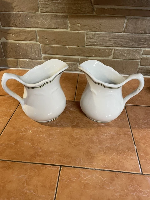White ironstone Sterling China co. vitrified pitchers Sold Individually