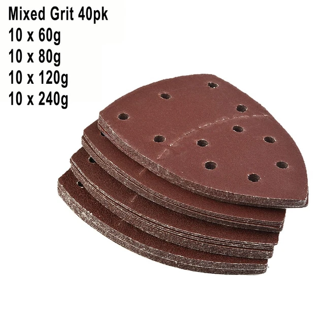 40pcs / Set Levigatrice Carte 60 80 120 240 Sabbia 140mm 100mm a Strappo Loop