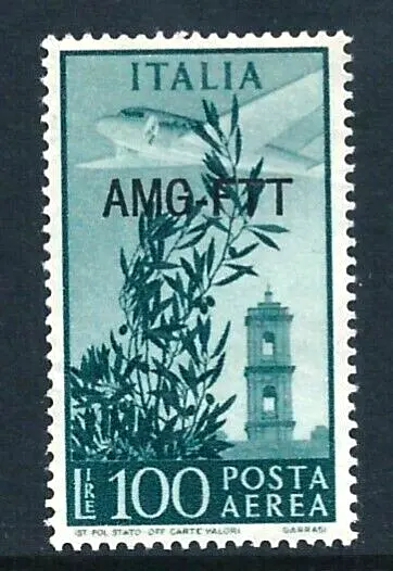 Italy Trieste Zone A #C23 MNH 100L Plane Over Bell Tower Issue Ovptd. AMG/FTT