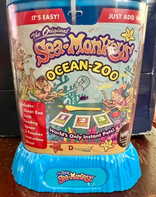 Amazing Live The Original Sea Monkeys Ocean Zoo Marine Aquarium Blue 23223 NIB