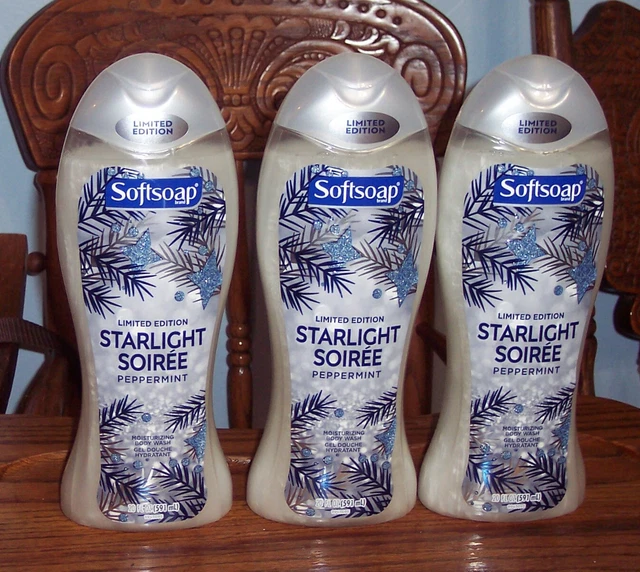 3 Softsoap Limited Edition Starlight Soriee Pepermint Moisturizing Body Wash NEW