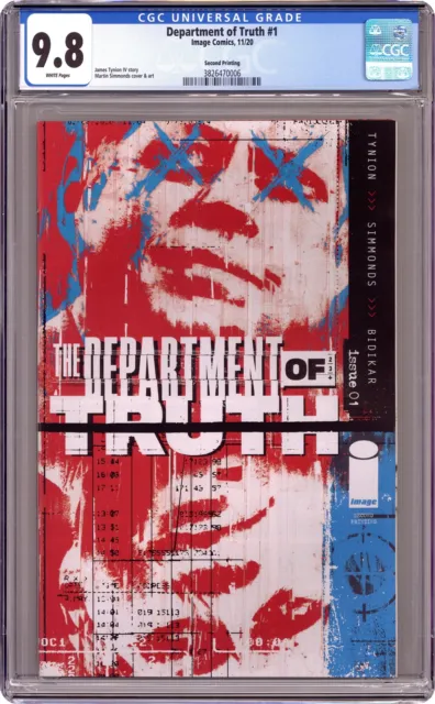Department of Truth 1H Simmonds Variant 2nd Printing CGC 9.8 2020 3826470006