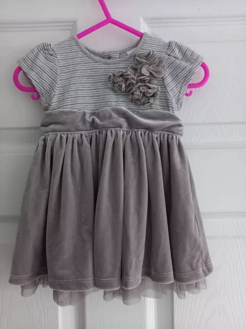 Baby Girl's Grey Party Dress from Next Age 0-3 Months