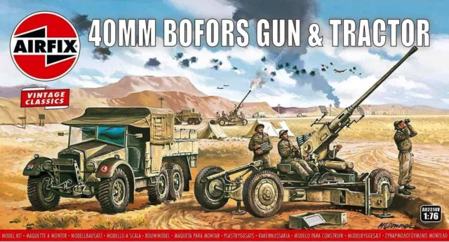 Airfix Bofors 40mm Gun & Tractor 1:76 Art. A02314V Geschütz und Fahrzeug