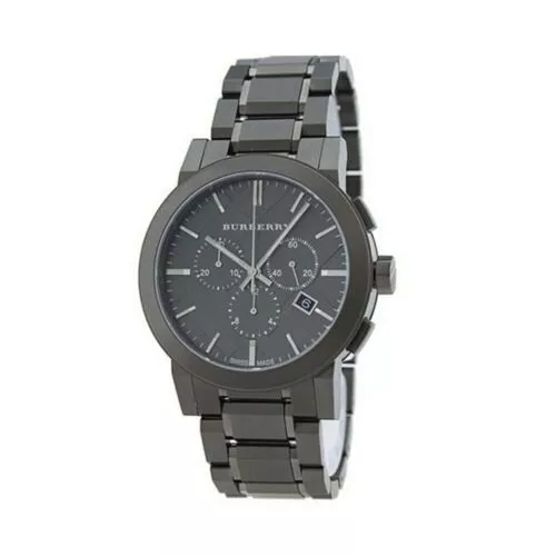 Nouveau  Burberry BU9354 The City Avec Cadran Noir et Chronographe Montre Homme