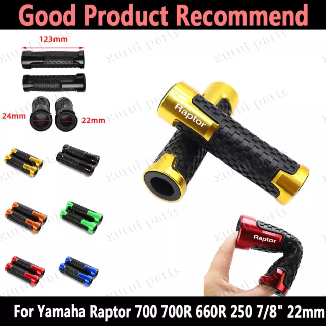 For Yamaha Raptor 700 700R 660R 250 7/8" 22mm Handlebar Handle Bar Hand Grip