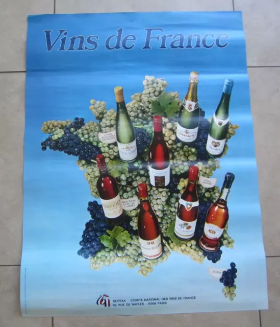 Old Vintage 1974 - VINS de FRANCE - SOPEXA - French Wine Advertising POSTER