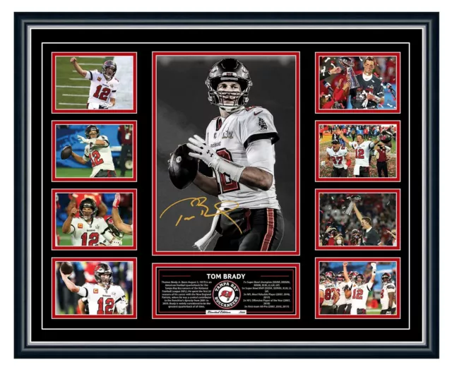 Tom Brady Tampa Bay Buccaneers 2021 Super Bowl Lv 55 Signed Framed Memorabilia