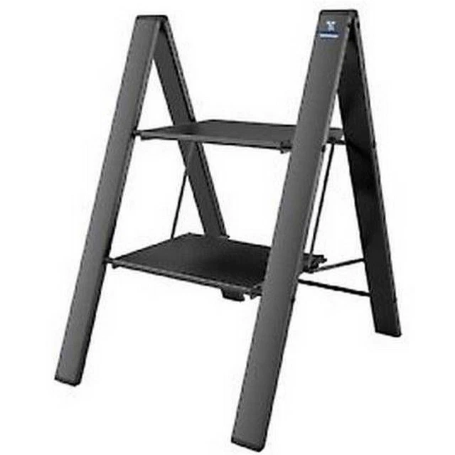 Sgabello Scala LEONARDO 2 Gradini In Alluminio Max 150kg EN14183 MADE IN ITALY