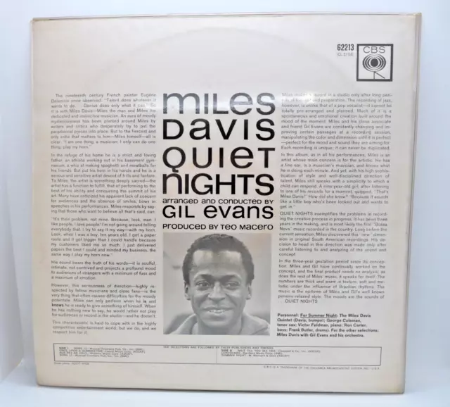 LP Vinyl Miles Davis Quiet Nights 2