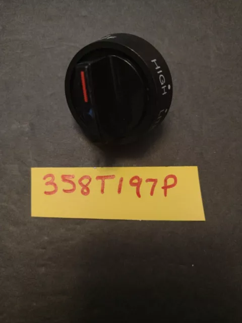 Tappan Gas Range Burner Knob, Black  358T197P  (Bin-1107) Free Shipping!!!