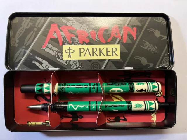 PARKER VECTOR African Serie, Kugelschreiber+Vector Rollerball  in Tin-Box