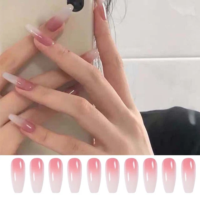 Artificiel Faux ongles Pointe des ongles Faux clou de cercueil long Portable