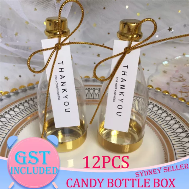 12pcs Candy Bottle Box for Wedding Party Favor Souvenir Creativity Favour Gift