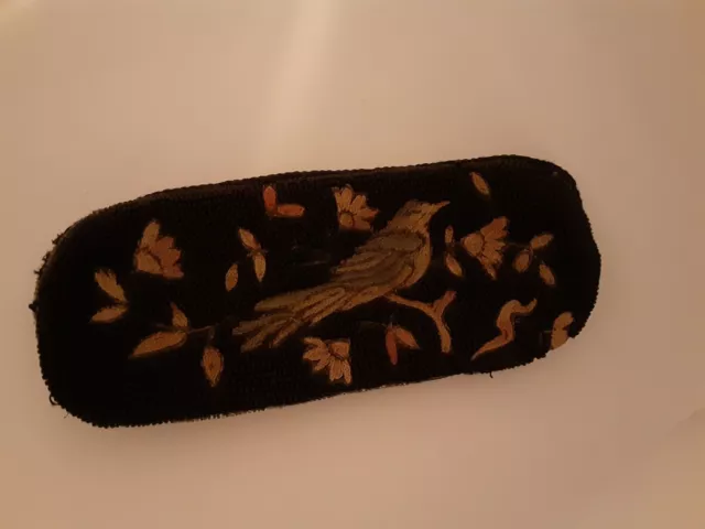Vintage Beaded/Embroidered Eyeglass Case, Bird design