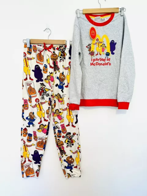 Peter Alexander Kids Jnr Size 12 McDonald’s Maccas Pj Set Pyjama Pants & Top New