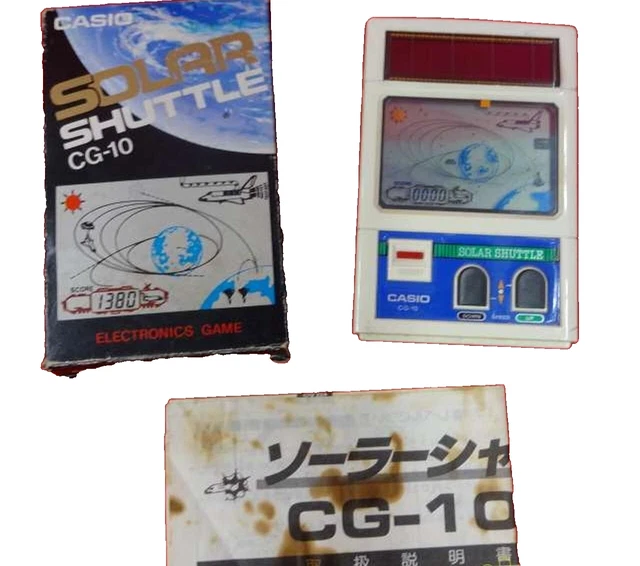 CASIO SOLAR SHUTTLE CG-10 Vintage LCD Handheld Electronic Game