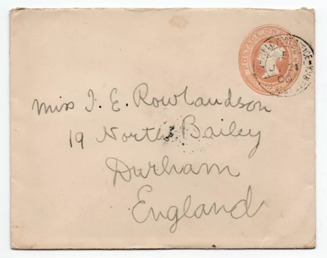 1900 Boer War penny pink envelope cancelled by F.P.O. South Africa No5 Transvaal