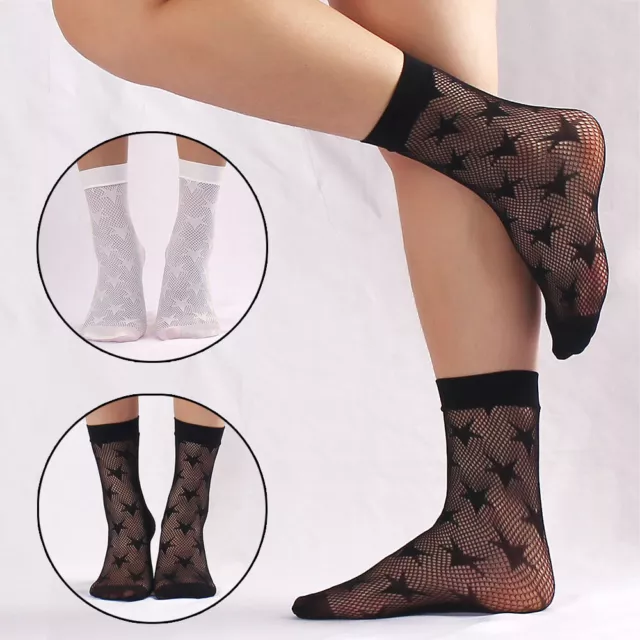 1 Paar Netzsocken Für Damen Elastische Dehnbare Durchsichtige Netzsocken Für Φ