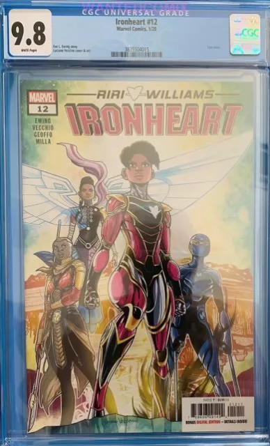 Ironheart #12 Cgc 9.8 Rare Last Issue Invincible Iron Man Riri Williams 2020 1