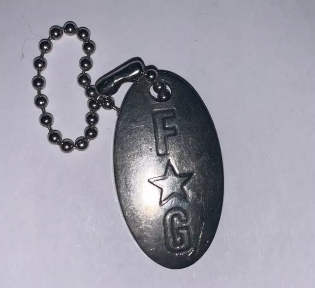 Silver F G Star Pendant Keychain