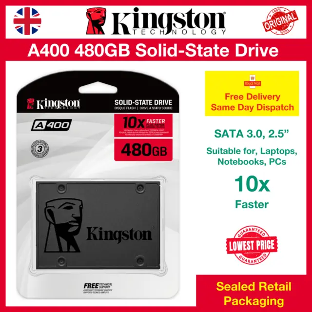 Kingston A400 480GB SATA lll SSD 2.5" SSD, SA400S37/480G, Free Delivery