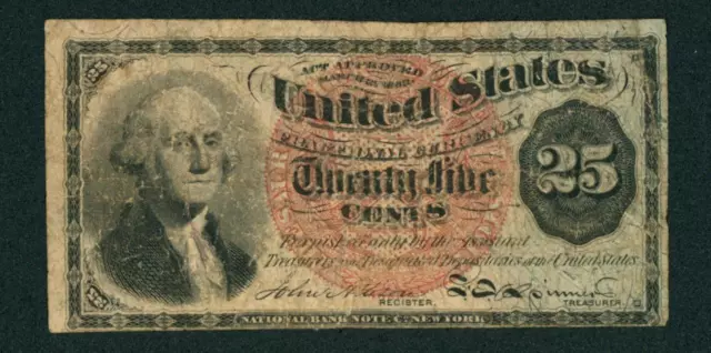 25¢ Fourth Issue Fractional Note ** PAPER CURRENCY AUCTIONS COMBINED SHIPPING