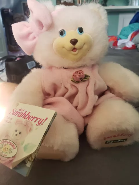 Vintage 1998 Fisher Price Sarahberry Plush Bear with Tag