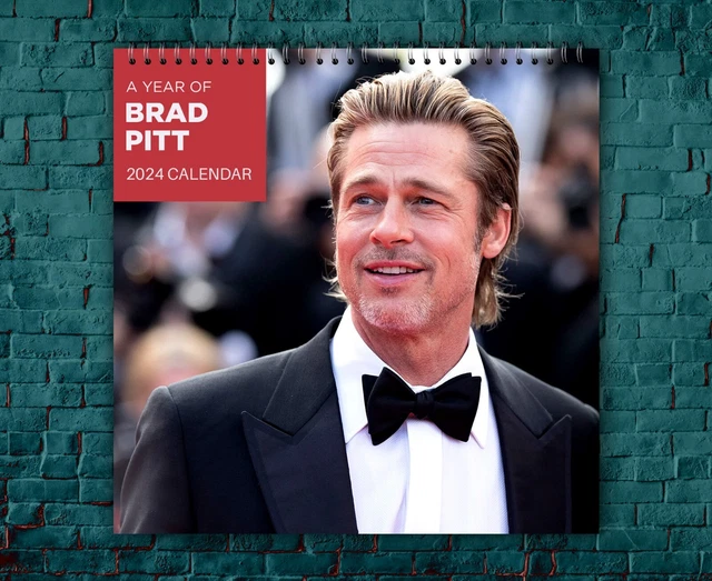 BRAD PITT CALENDAR 2024, Celebrity Calendar, Brad Pitt 2024 Wall