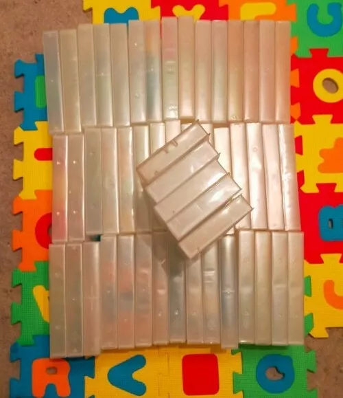 50 EMPTY VHS VIDEO TAPE STORAGE CASES Clear Up  Cycle Retro Cheap Free  post...