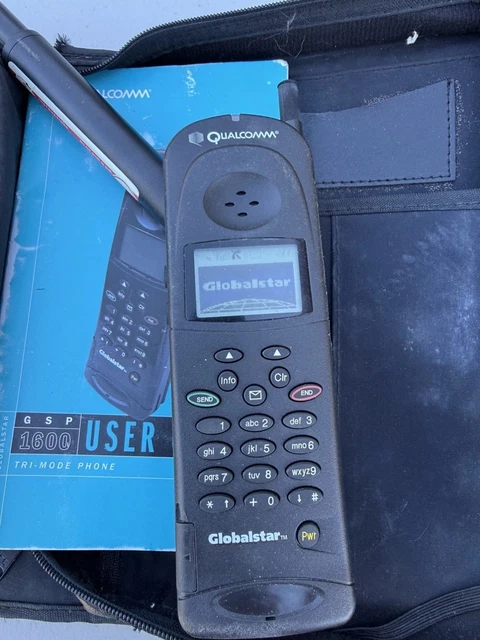 Qualcomm Globalstar GSP-1600 Tri-Mode Portable Satellite Phone w/ Charger AS-IS - Max Marine Electronics