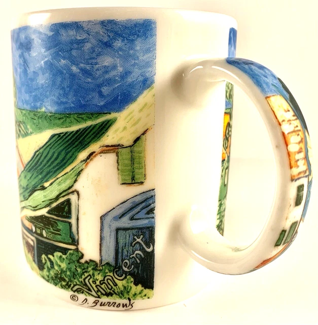 RARE Starbucks CHALEUR D. Burrows, Vincent Van Gogh Countryside Village Mug