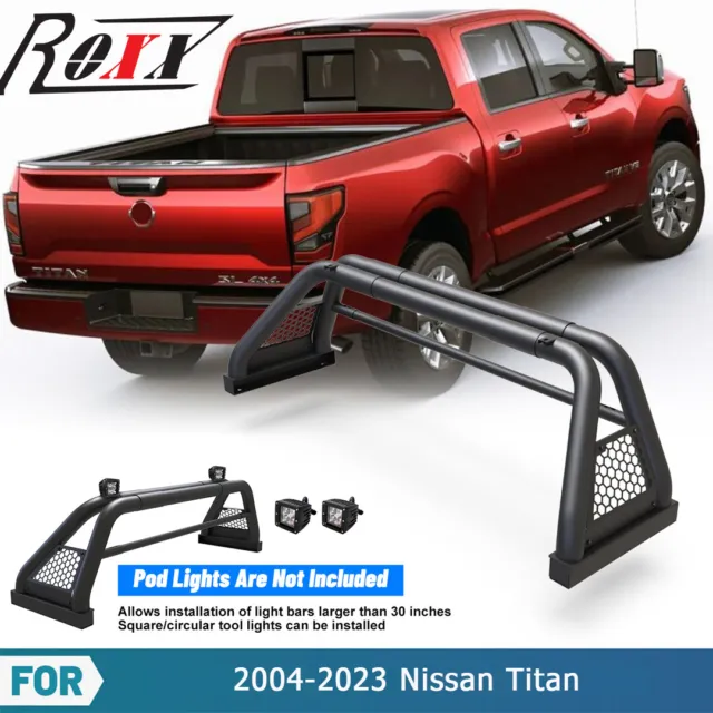 Adjustable Trucks Roll Sport Bar Chase Rack Bed Bar For 2016-2023 Nissan Titan