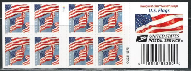 Mint US Flags Booklet Pane of 20 Forever Stamps Scott# 5659a (MNH)