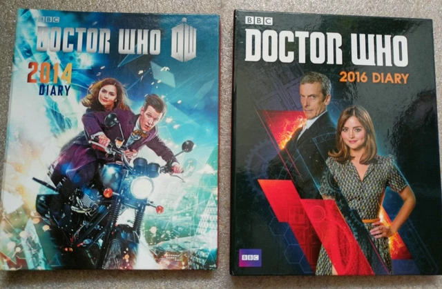 Doctor Who 2x New (Old) 2014 & 2016 Hardback Diary