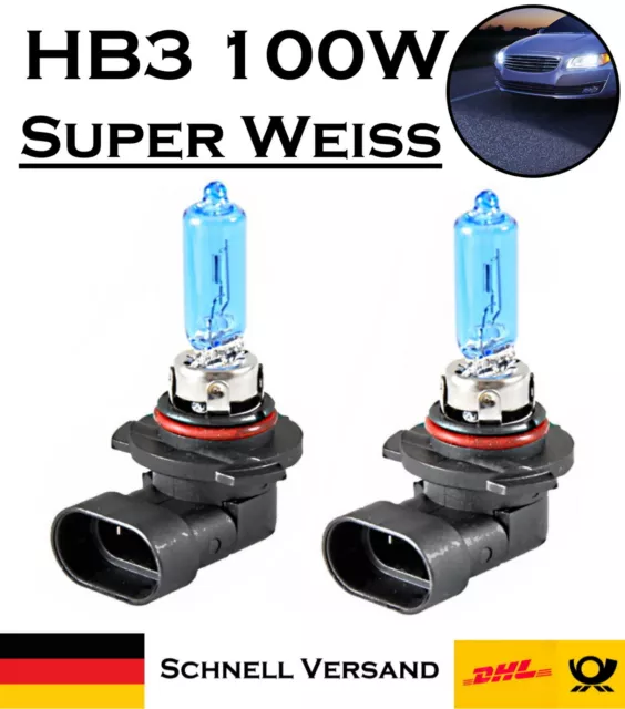 2x Jurmann HB3 100W 12V Super White Xenon Look Headlight Ersatz Lampe - Off-Road