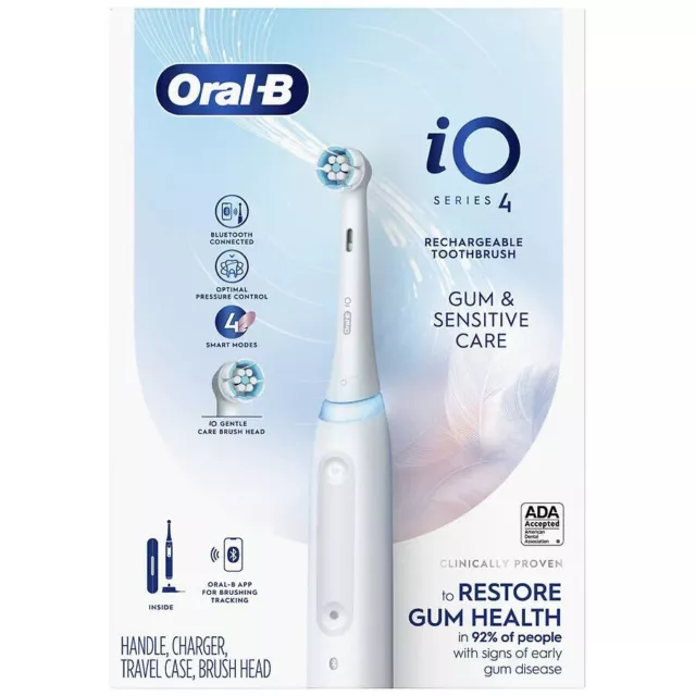 Oral-B iO Series 4 Rechargeable Toothbrush Handle Charger Case Brush Head