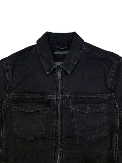 John Varvatos Denim Jacket Size 48 Mens Washed Black Sand NWT