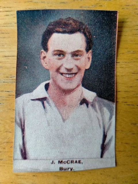 J. McCrae Bury DC Thomson Adventure Famous Club Colours & Players 1923