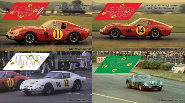 Décalcomanies / Autocollants Ferrari 625 LM Le Mans 1956 - Échelle 1:18 à 1:43