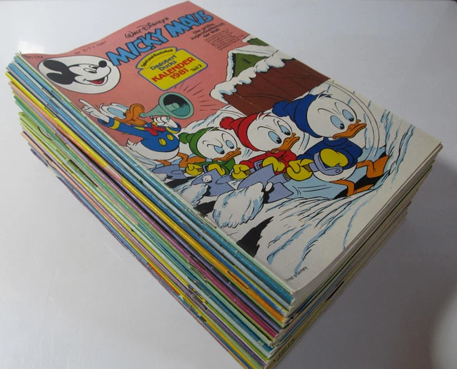 MICKY MAUS Konvolut 52 Hefte Jahrgang 1981 Heft 2-53 Ehapa OHNE Beilagen