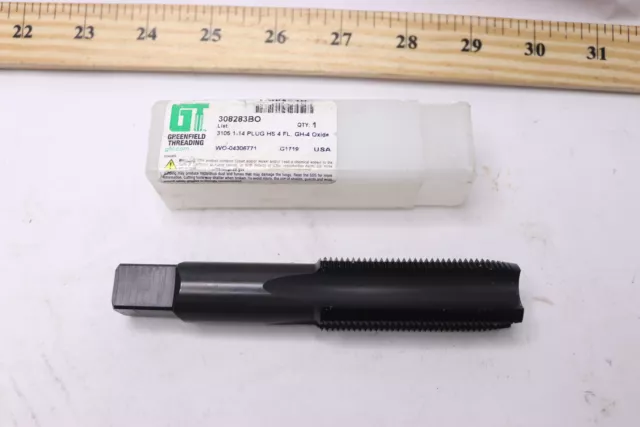Greenfield 308283 1"-14 PLUG HS 4FL GN-4 HAND TAP Black Oxide
