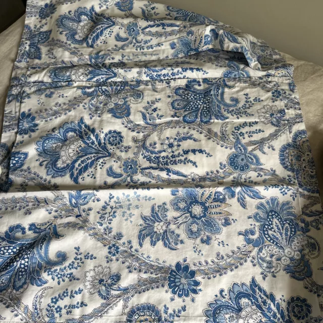 VINTAGE RALPH LAUREN Blue White Floral Pillowcases/shams 2 KING Size ...