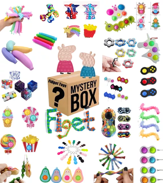 SURPRISE FIDGET TOYS Box Push Pop Sensory Autism Toy Stress Relief Gift