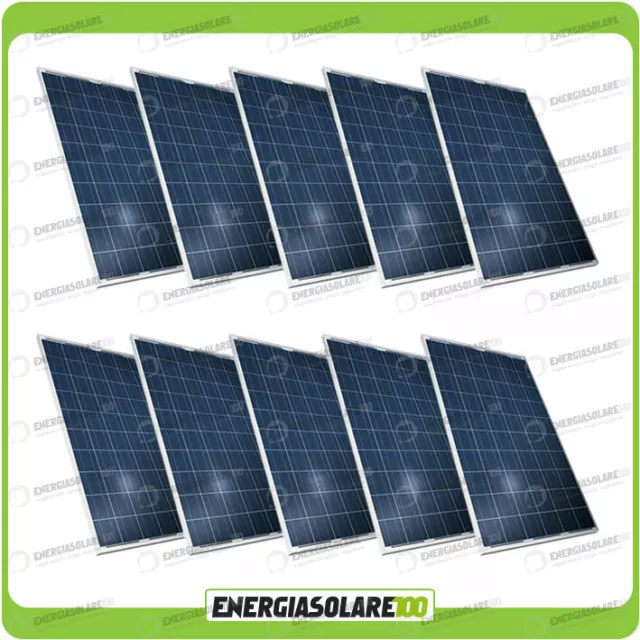 Stock 10 Panneaux solaires photovoltaïques  200W 12V polycristallins Bateau à ca