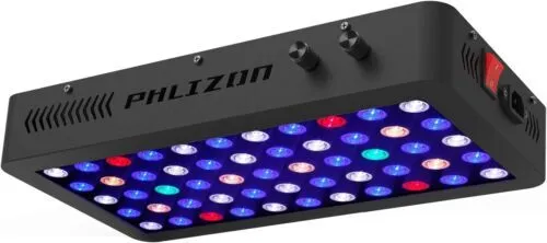 Phlizon 165W Dimmable Full Spectrum Aquarium LED Light Fish Tank 16"x8"x2.4"