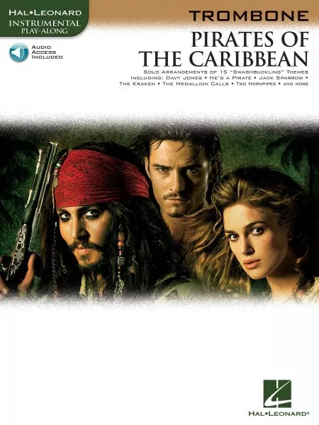 Pirates of the Caribbean for Trombone Sheet Music Book and Audio 000842189