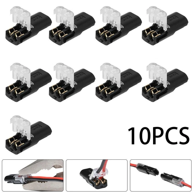 Kit Connecteur De Fil Électrique Automatique à 2 Broches - Longueur Totale 21 Cm, Pour Raccords Rapides