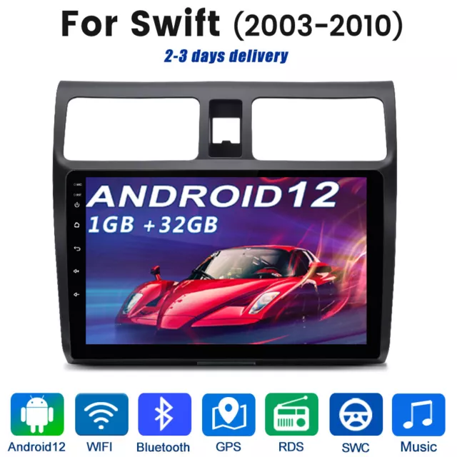 Per Suzuki Swift 2003-2010 Auto Radio Sat Nav GPS WIFI USB FM Android12 1+32G DAB